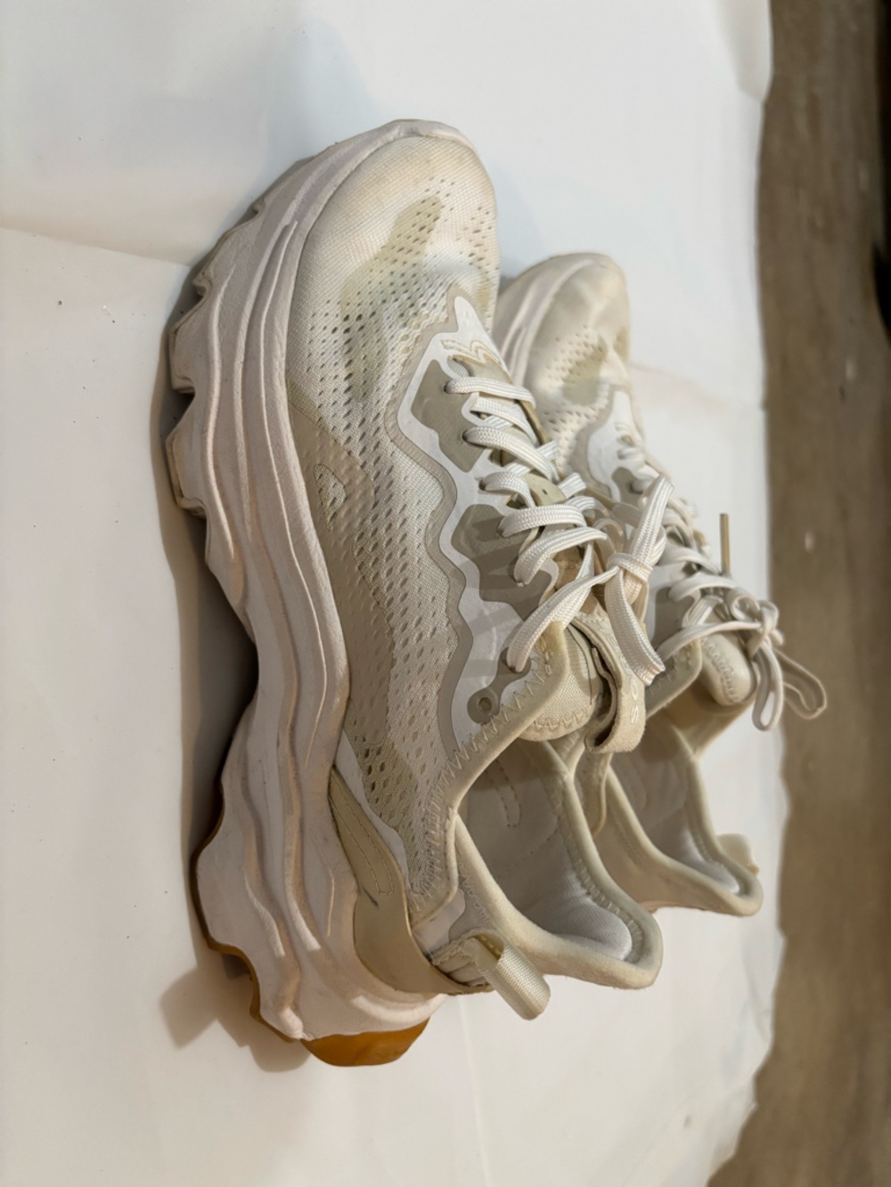 Sorel White and Chalk Women's Kinetic Breakthru Lace Sneakers - Picture 4 of 8